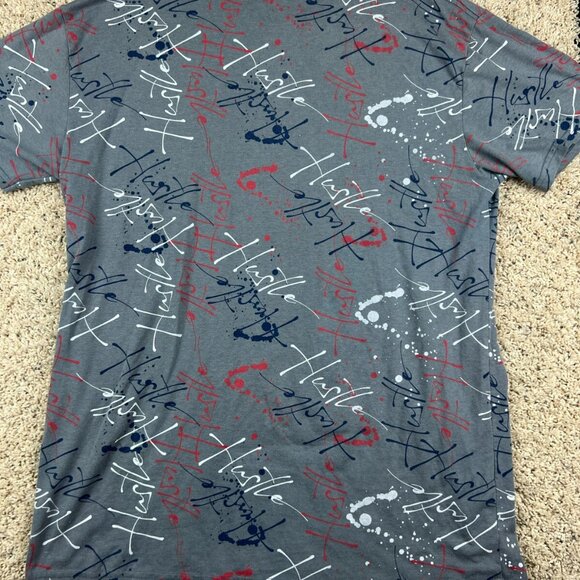 Launder by Bailey Apparel Gray Teddy Bear Shirt Paint Splatter Cool T Shirt Crew - Picture 7 of 7